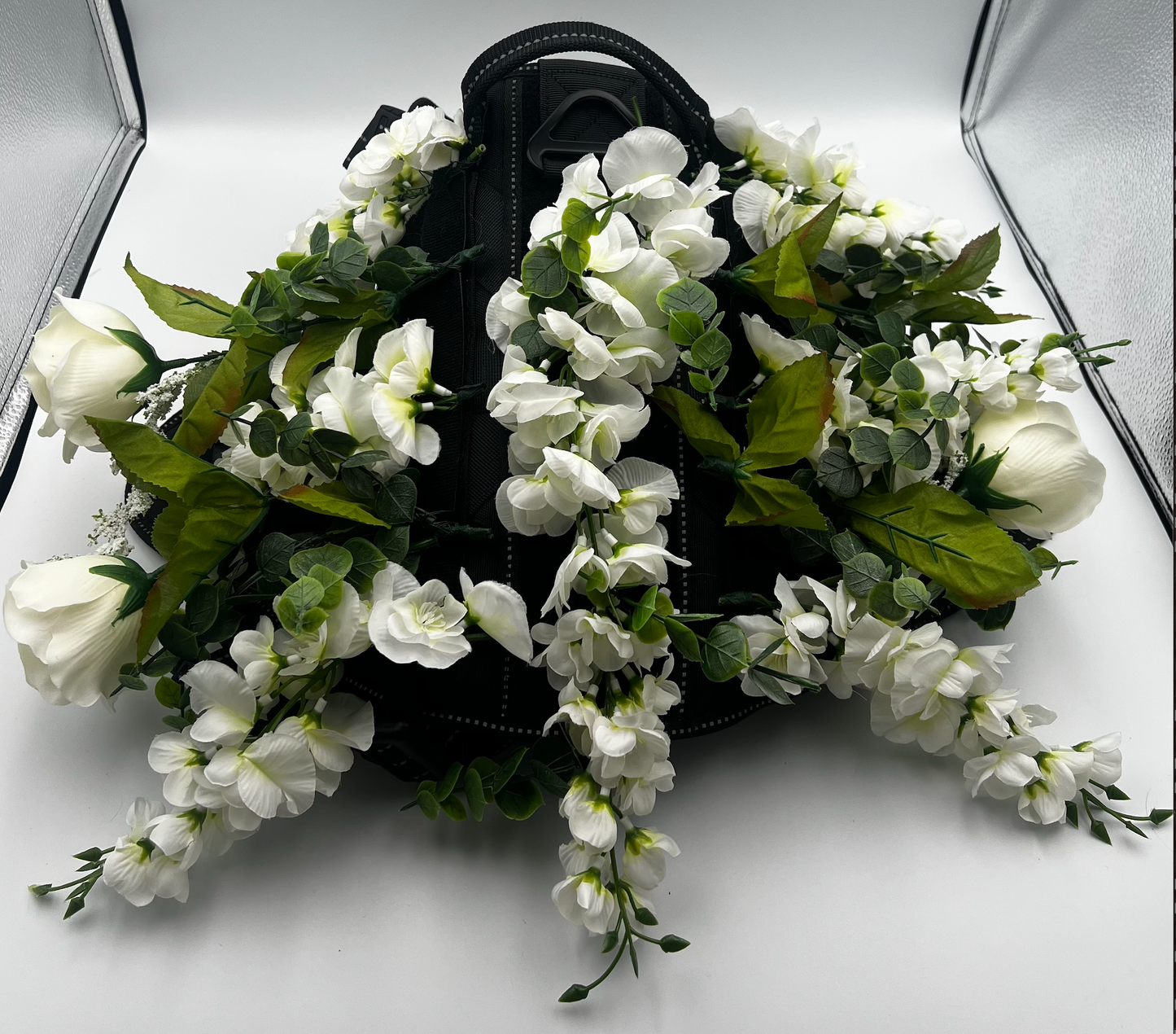 The Ultimate Wedding Dog Bundle: Solo Shooter Saddle BARKtender Dog Shot Harness (24 shooters) + Flower Girl & Ring Bearer Attachments