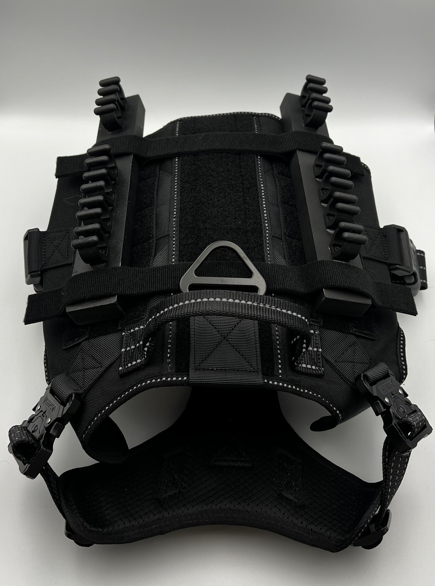 The Solo Shot Saddle: Dog "Shot" Harness for Mini-Liquor Bottles (2 Rows - 12 Shooters)