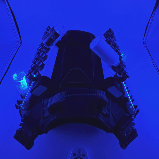 Illuminated LED harness attachment for a dog barktender by Solo Saber & Co.