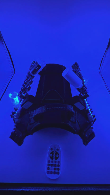 Illuminated LED harness attachment for a dog barktender by Solo Saber & Co.